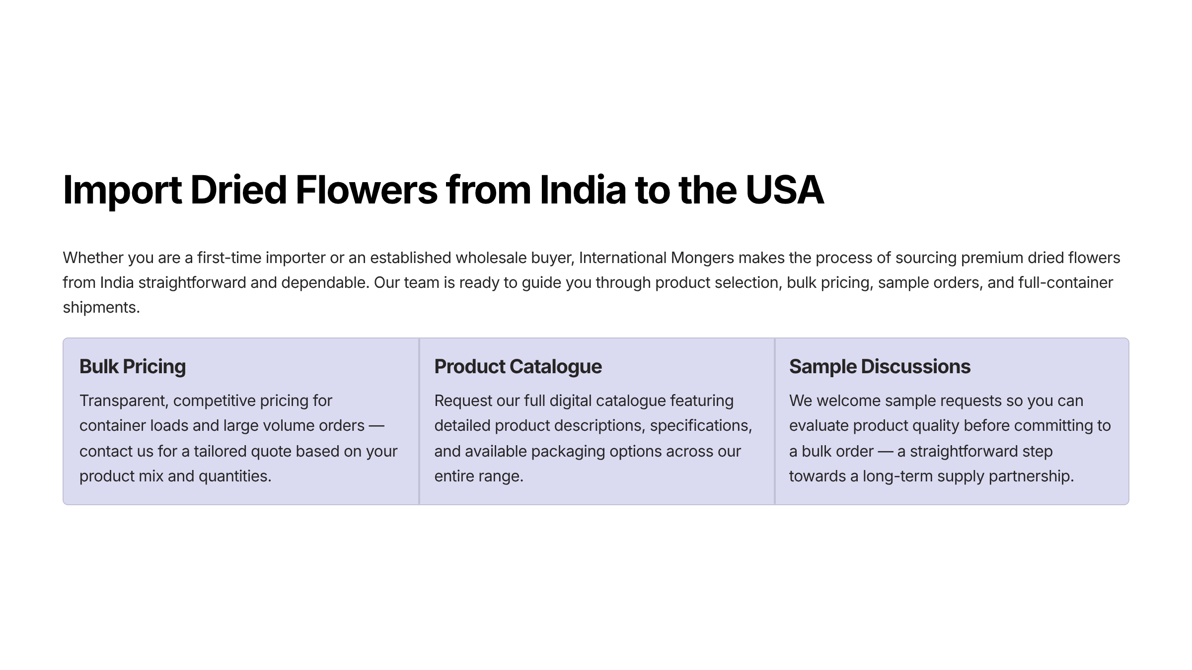 13 Import Dried Flowers from India to the USA
