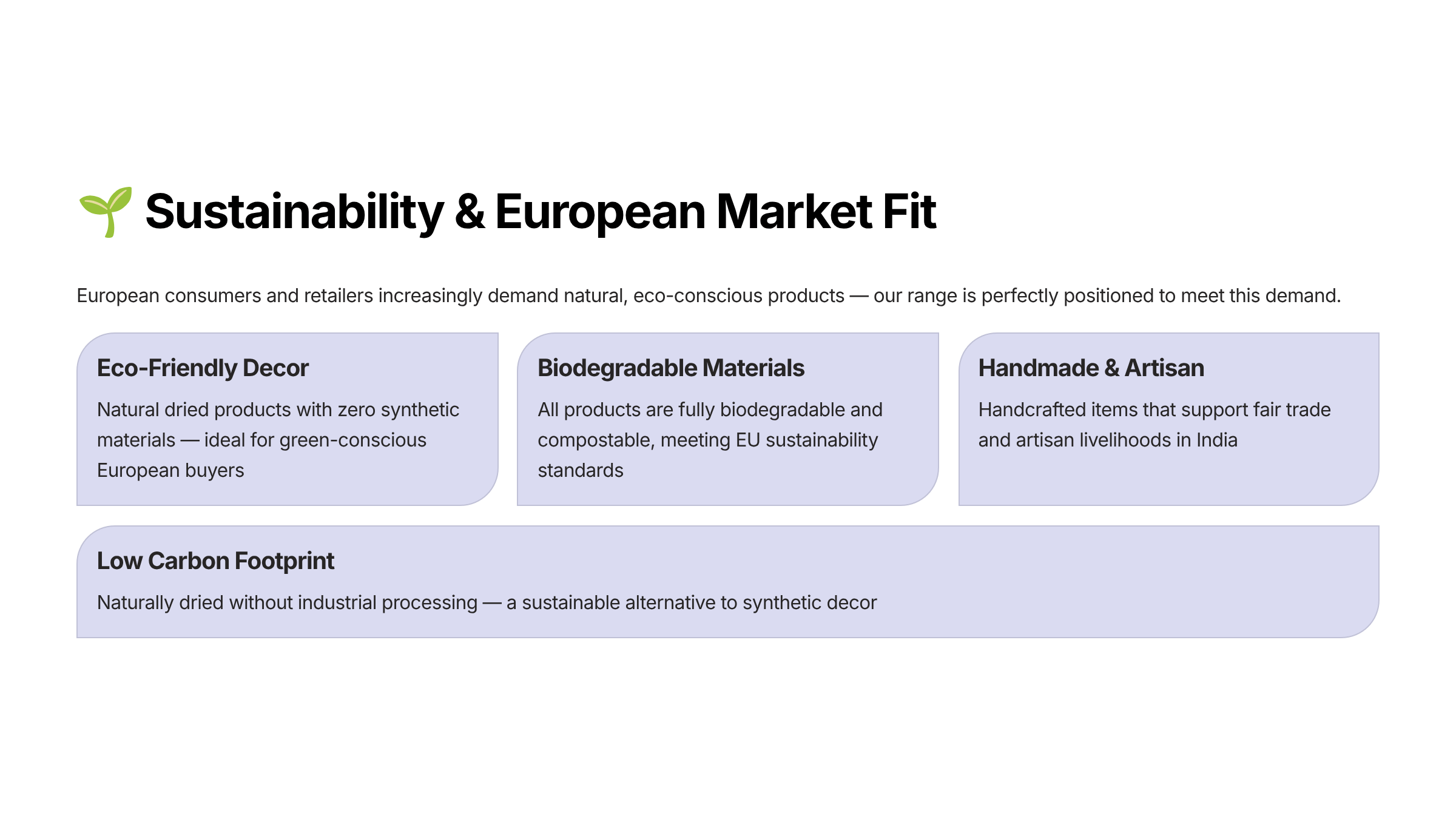 13 Sustainability and European Market Fit