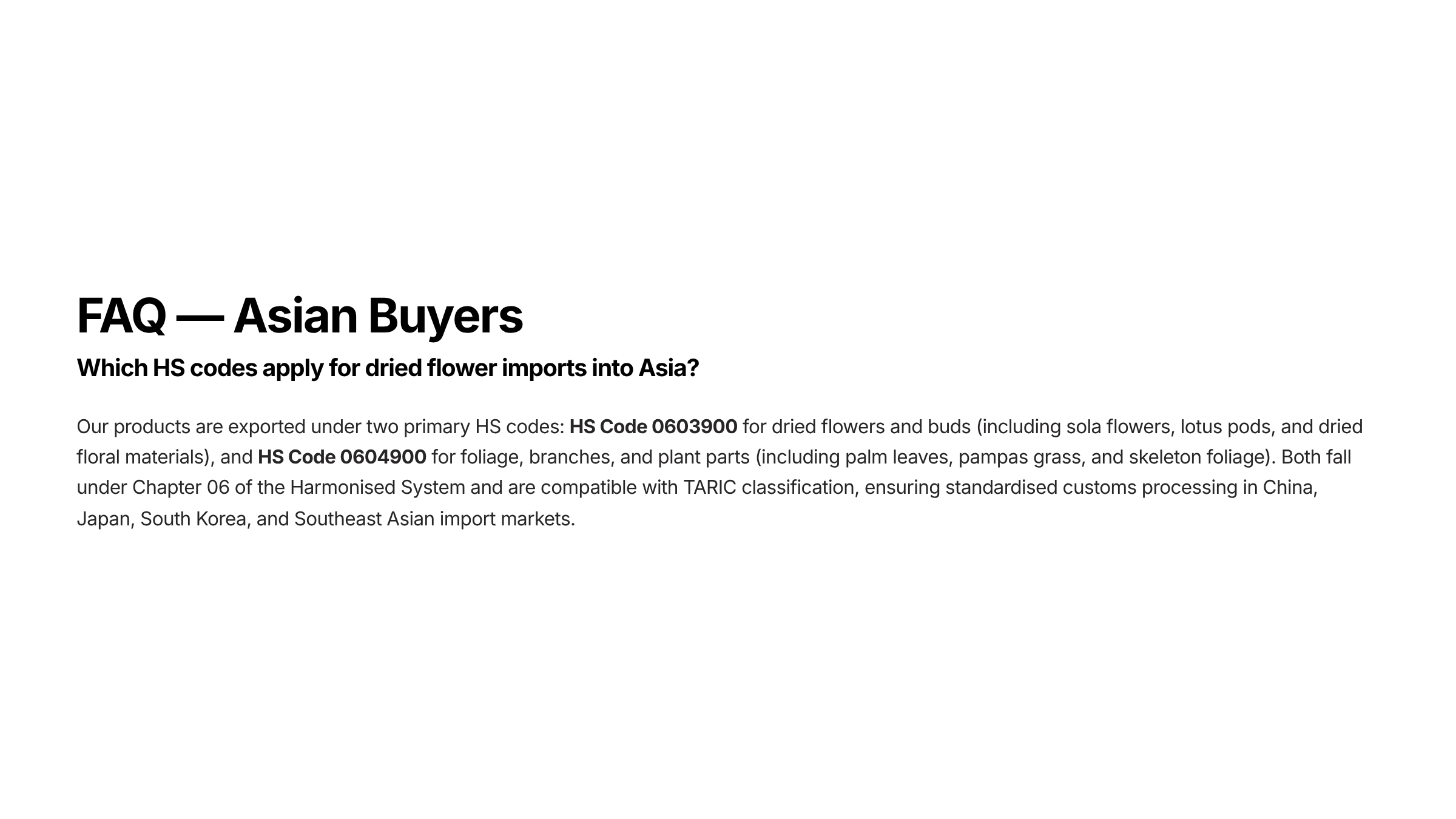 14 FAQ Asian Buyers