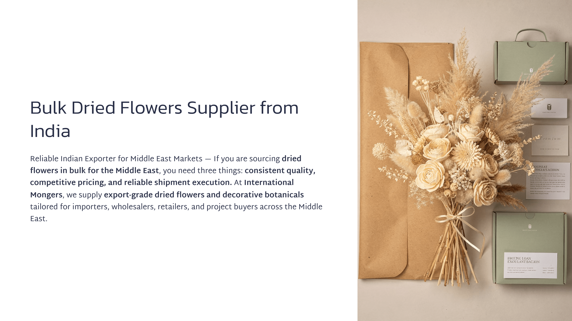 1 Bulk Dried Flowers Supplier from India