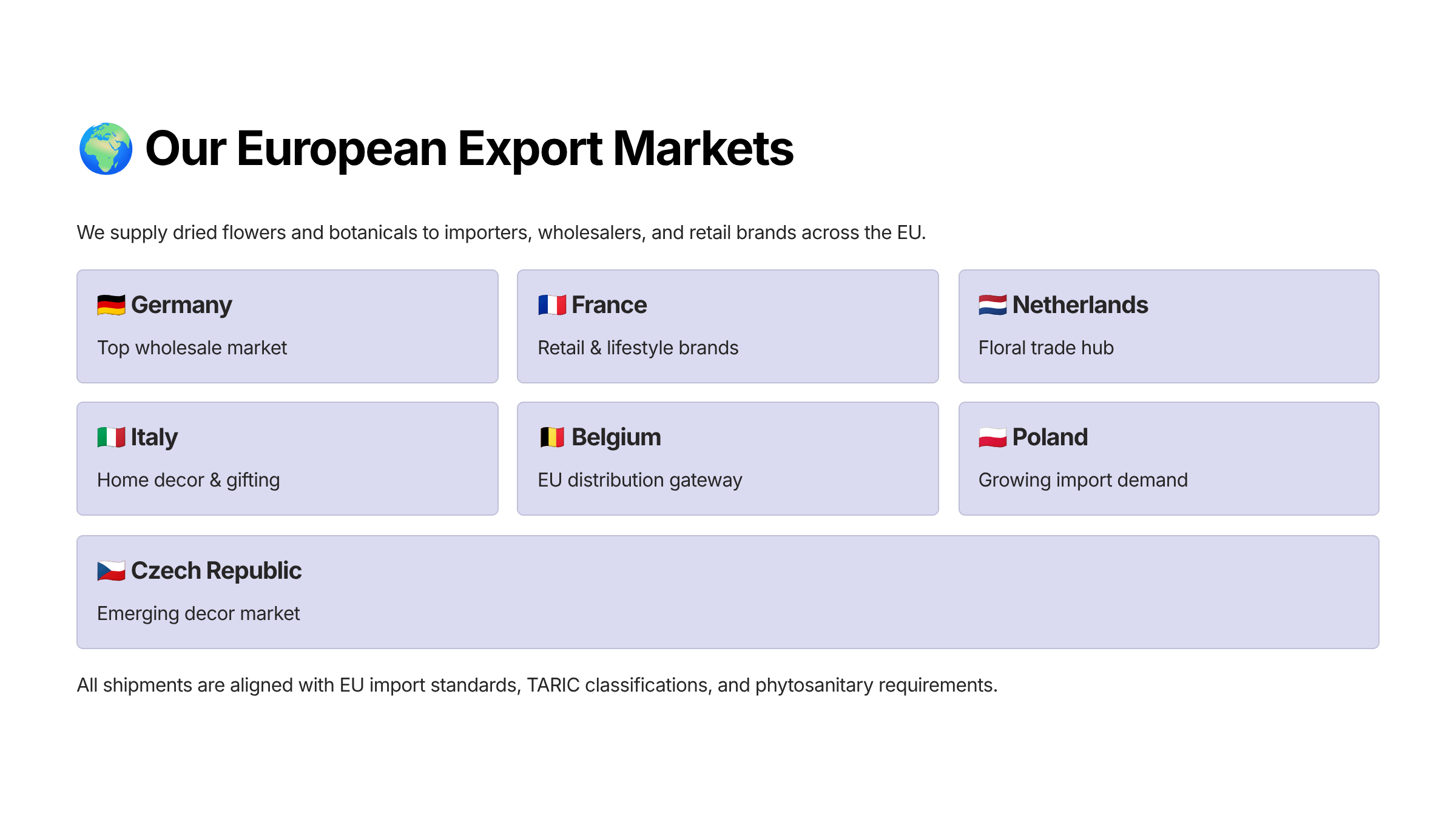 2 Our European Export Markets