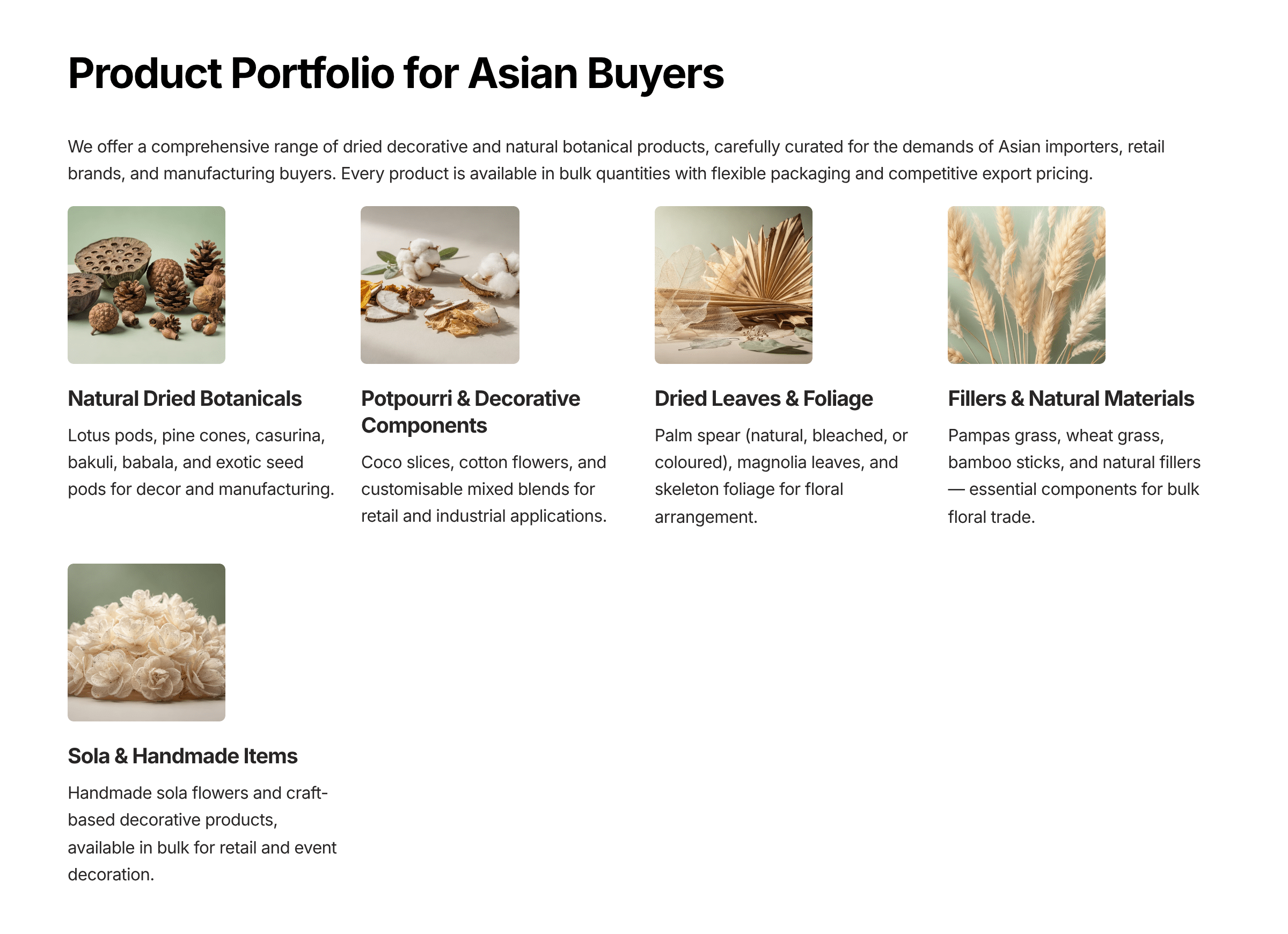 2 Product Portfolio for Asian Buyers