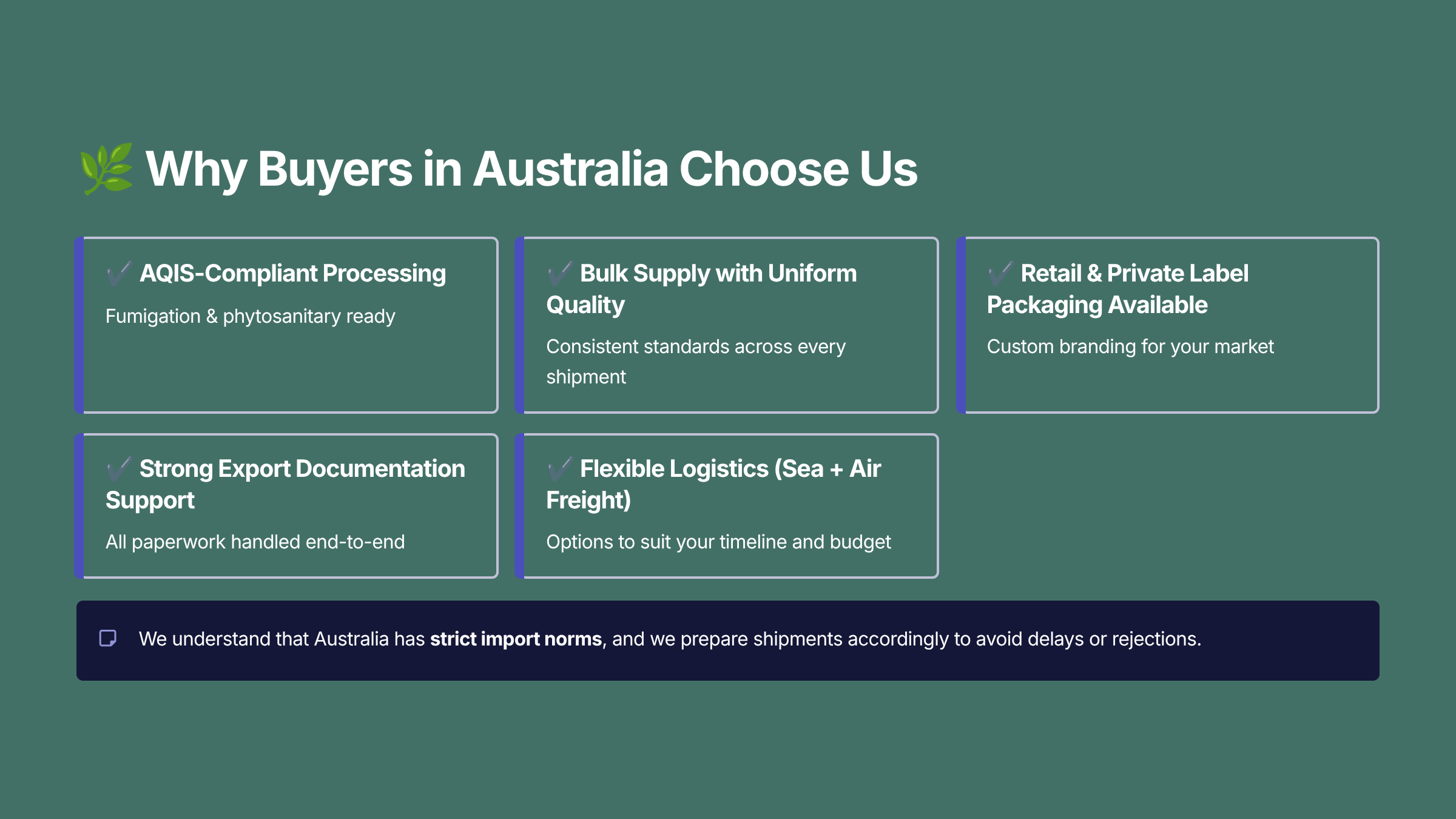 2 Why Buyers in Australia Choose Us