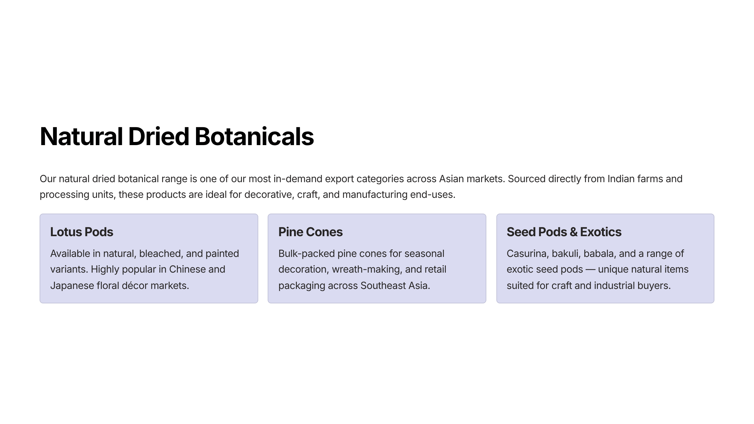 3 Natural Dried Botanicals