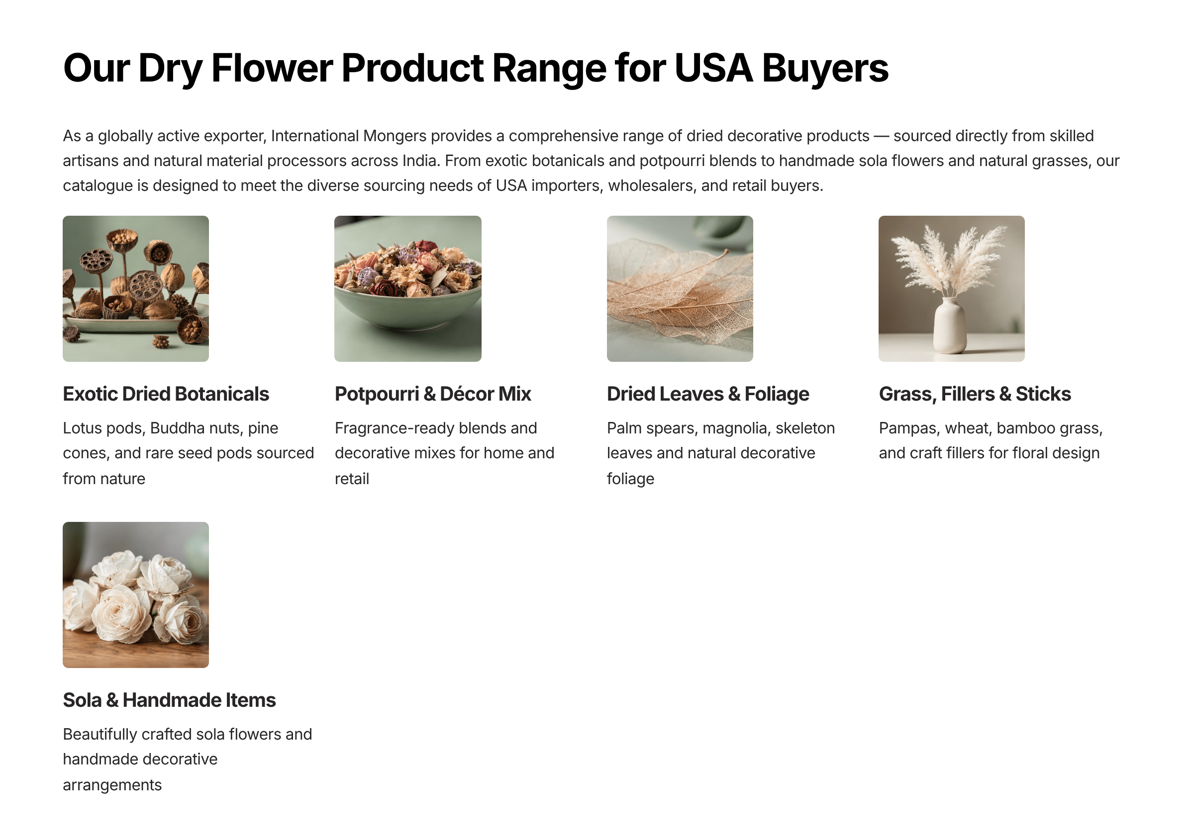 3 Our Dry Flower Product Range for USA Buyers