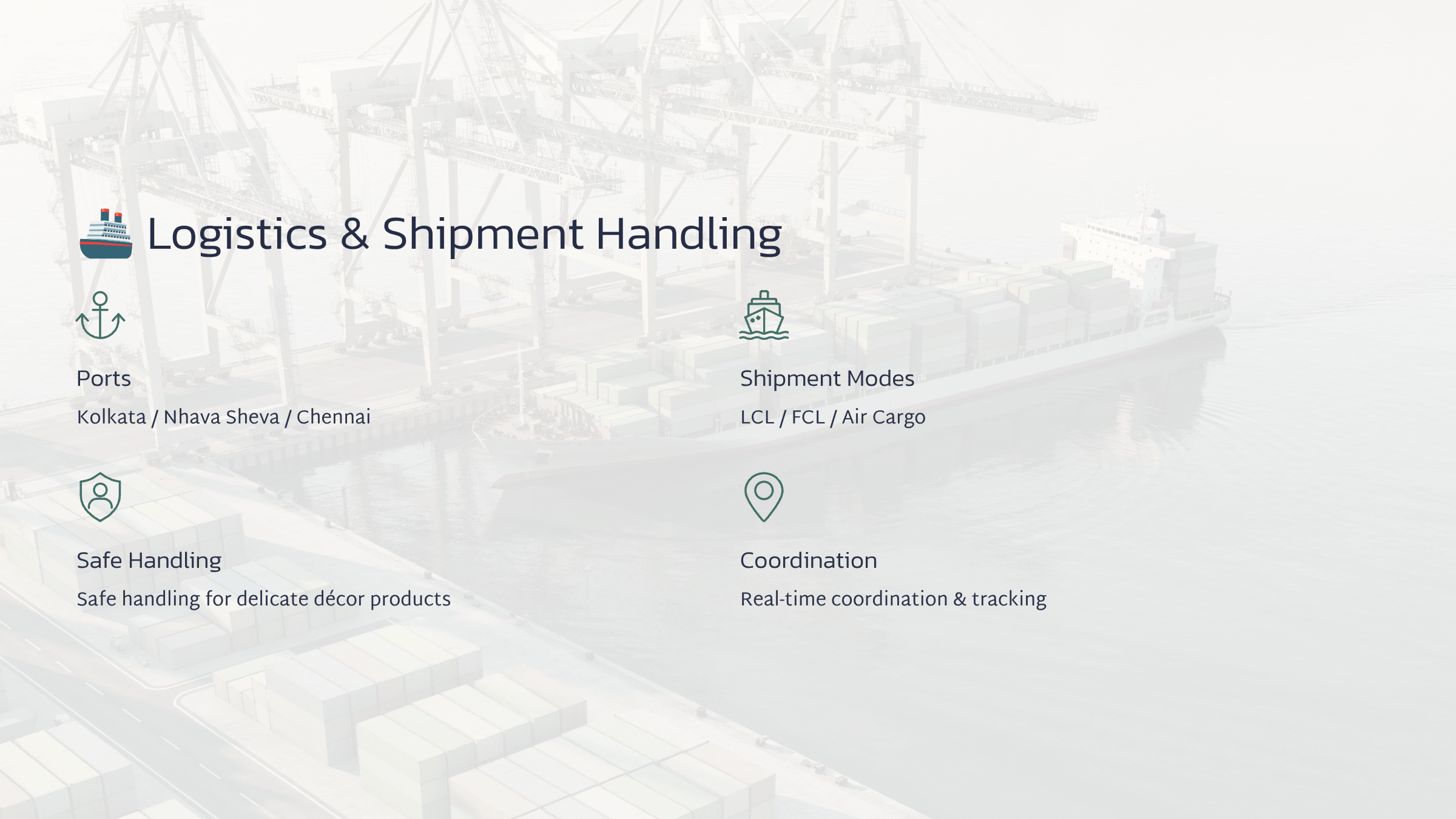 6 Logistics and Shipment Handling