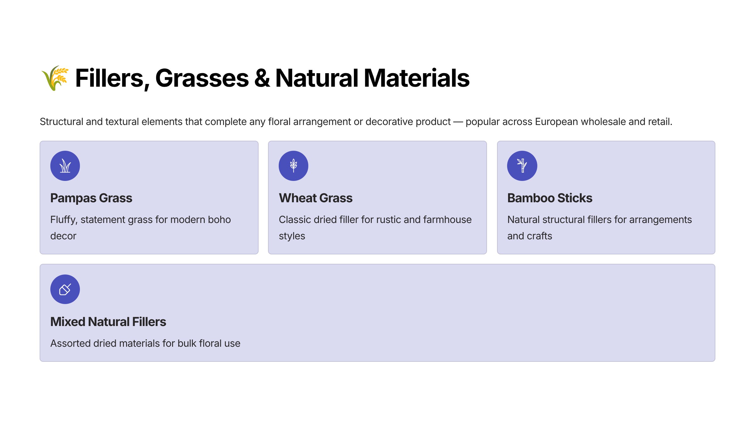 7 Fillers Grasses and Natural Materials
