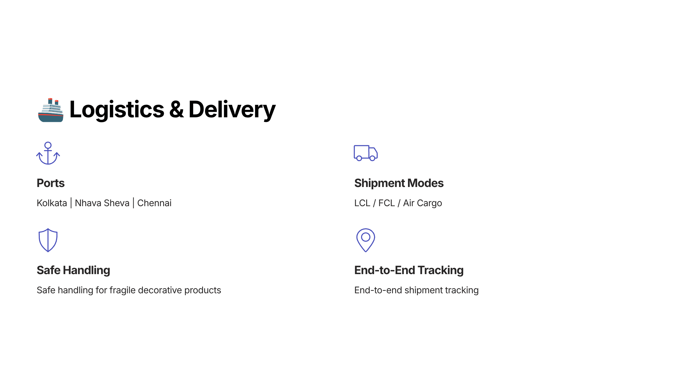 7 Logistics and Delivery