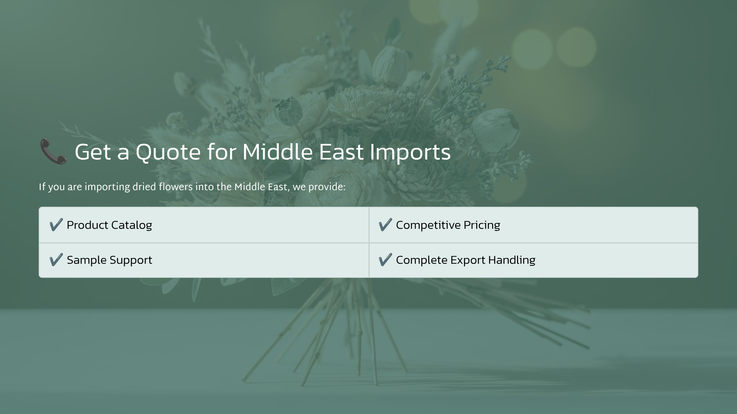 9 Get a Quote for Middle East Imports